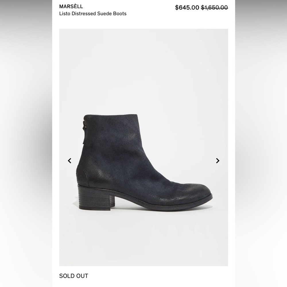 Marsell | Made In Italy |Dark Moss Green | Distressed Suede|Ankle Boots |Size 40